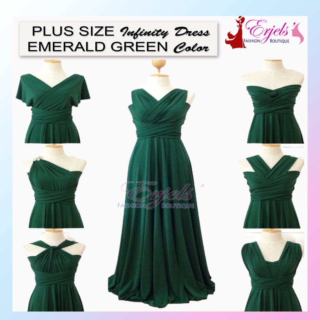 Emerald green infinity dress online