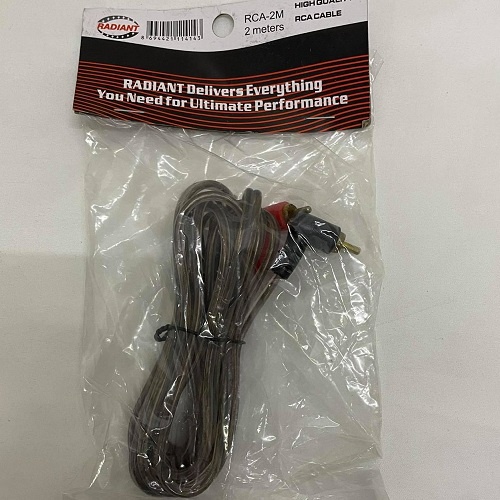 RADIANT RCA2M ( METERS ) RCA CABLE ( RED/BLACK ) Shopee Philippines