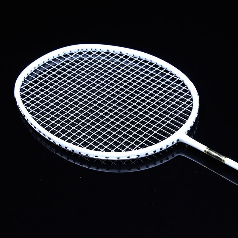 Badminton Racket 4U 24lbs Training Single Carbon Firber Rod Aluminum ...