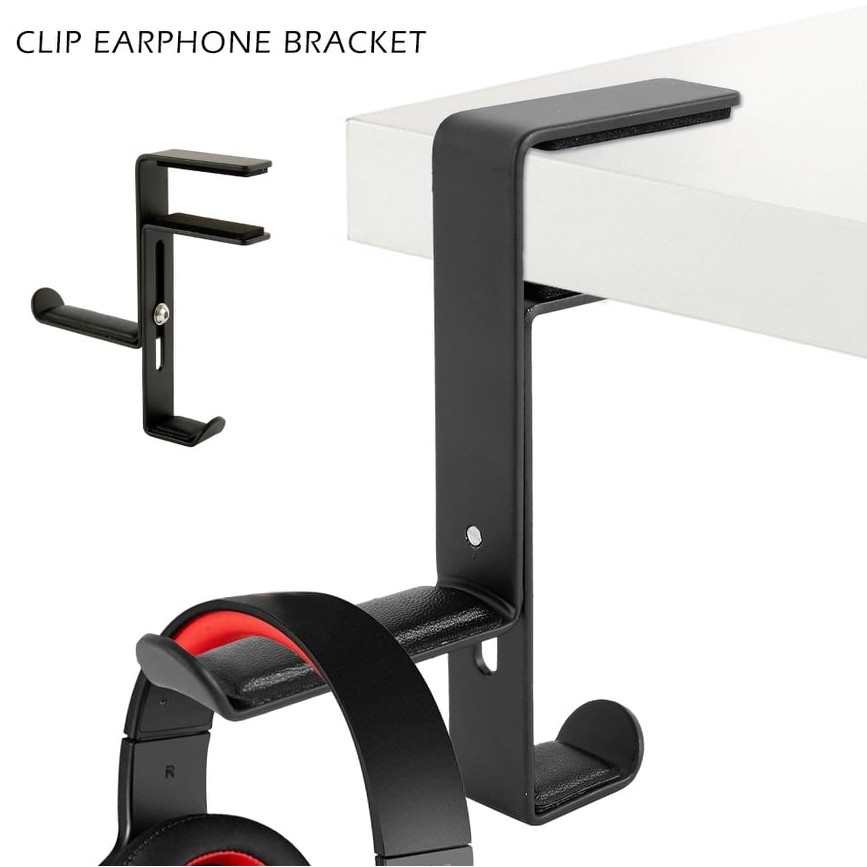 Desk Mount Headset Hook Universal Office Non Slip Hanger Durable
