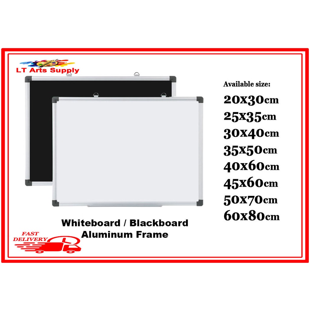Back to Back Whiteboard blackboard aluminum frame Shopee