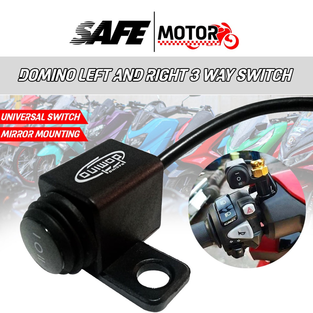 DOMINO Mini Driving Light Mirror Mount Switches Hazard Fog Light ON OFF