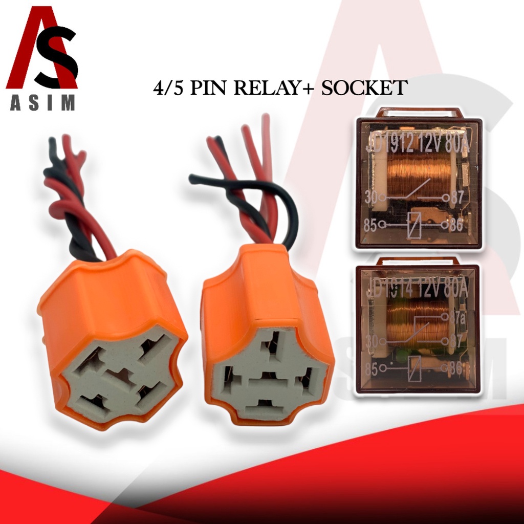 ASIM Motorcycle 12V Set Transparent Horn Mini Driving Light Relay