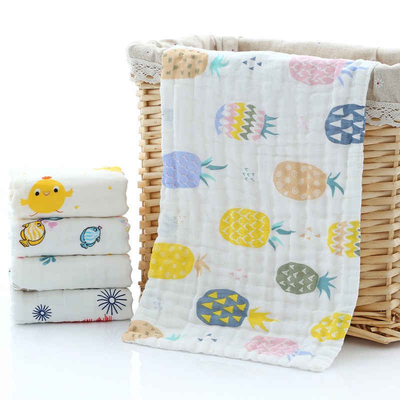 Toybus Baby Soft Muslin Washcloth Cotton Gauze Towel Newborn Burp Cloth