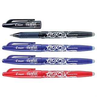 Pilot Frixion Ball 4, 4 Colors Gel Ink Multi Pen(Black, Red, Blue and  Green), Black Body and White Body, LKFB-80EF-B/LKFB-80EF-W, 0.5mm