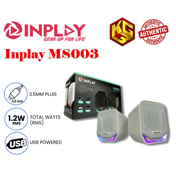 InPlay MS003 Mobile Gaming & Music Speaker (USB Type PC & Laptop ...