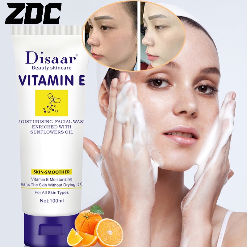 ZDC Vitamin E Face Wash Deep Cleansing Soothing Moisturizing Whitening