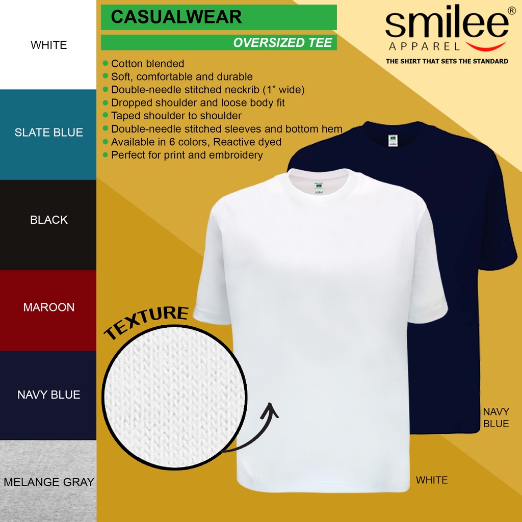Smilee Apparel Casual Oversized Tee | Shopee Philippines