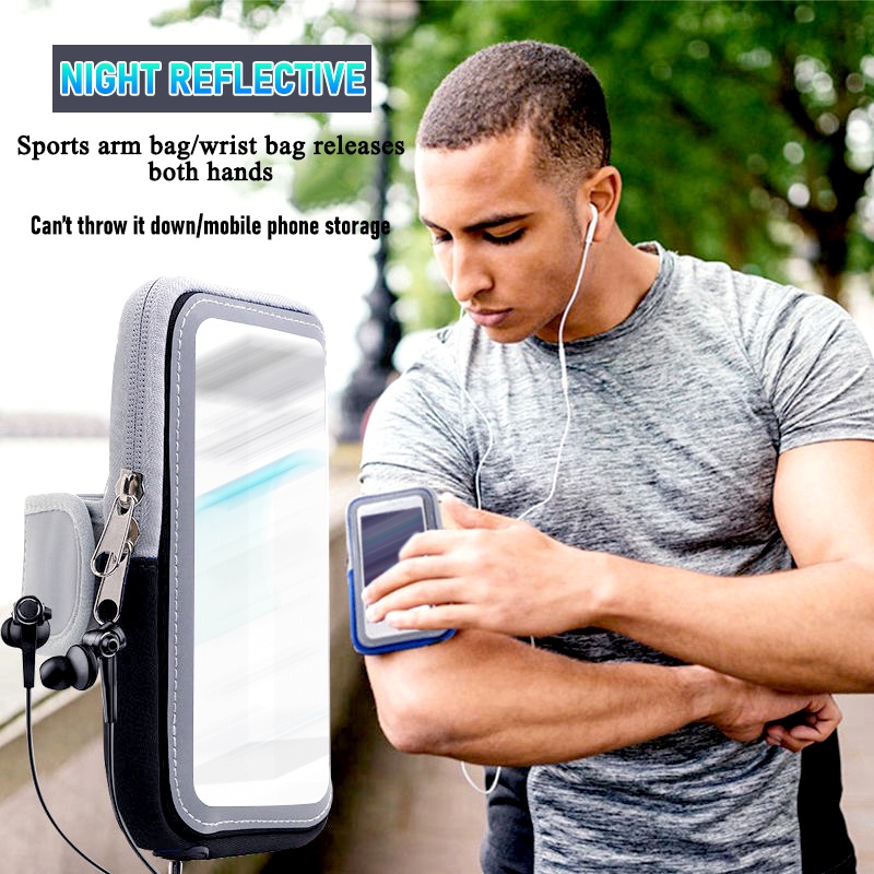 Running Sports Arm Band Mobile Phone Holder Bag Gym Armband Exercise