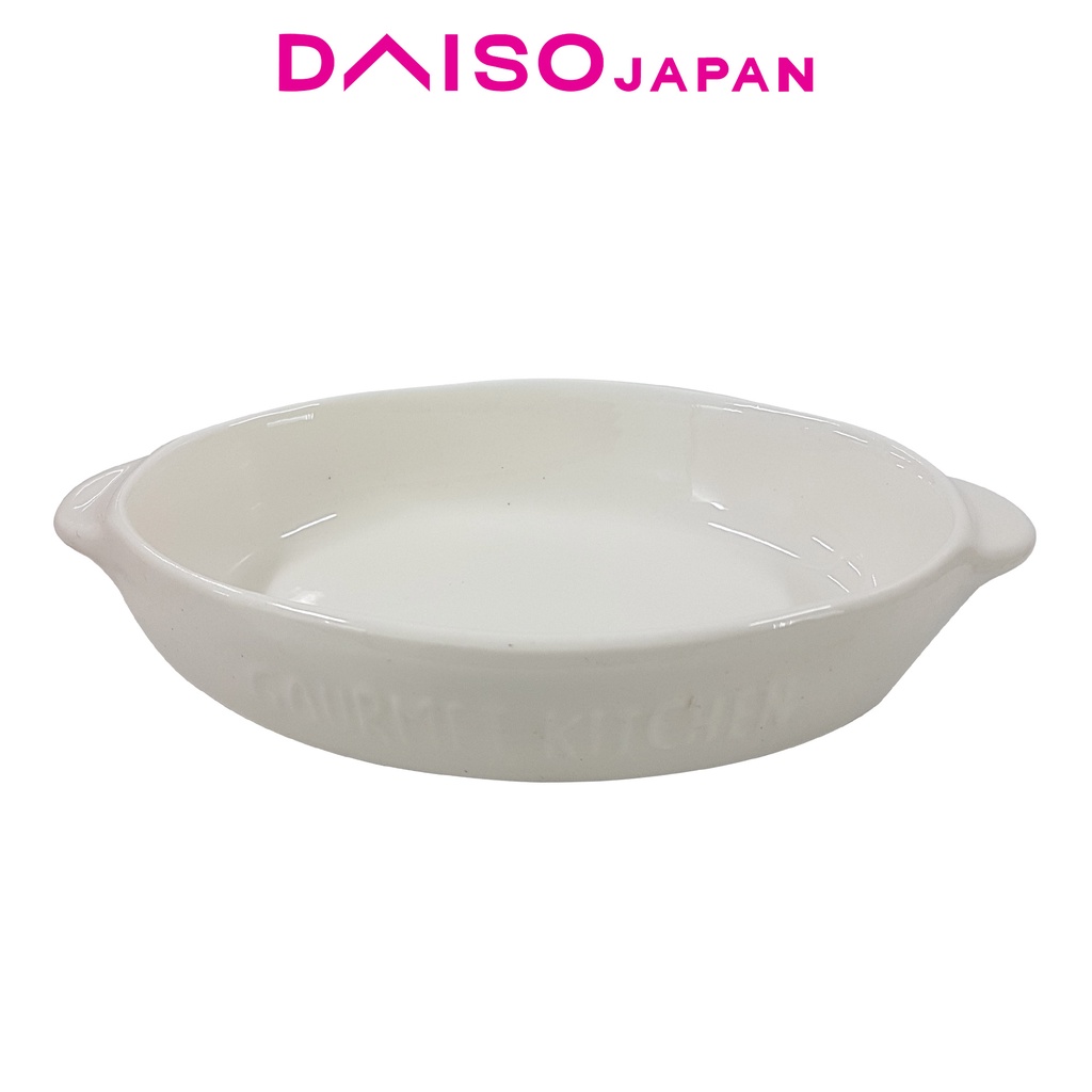 Daiso Embossed Gratin Dish Plate (15cm x 10.5cm) Shopee Philippines