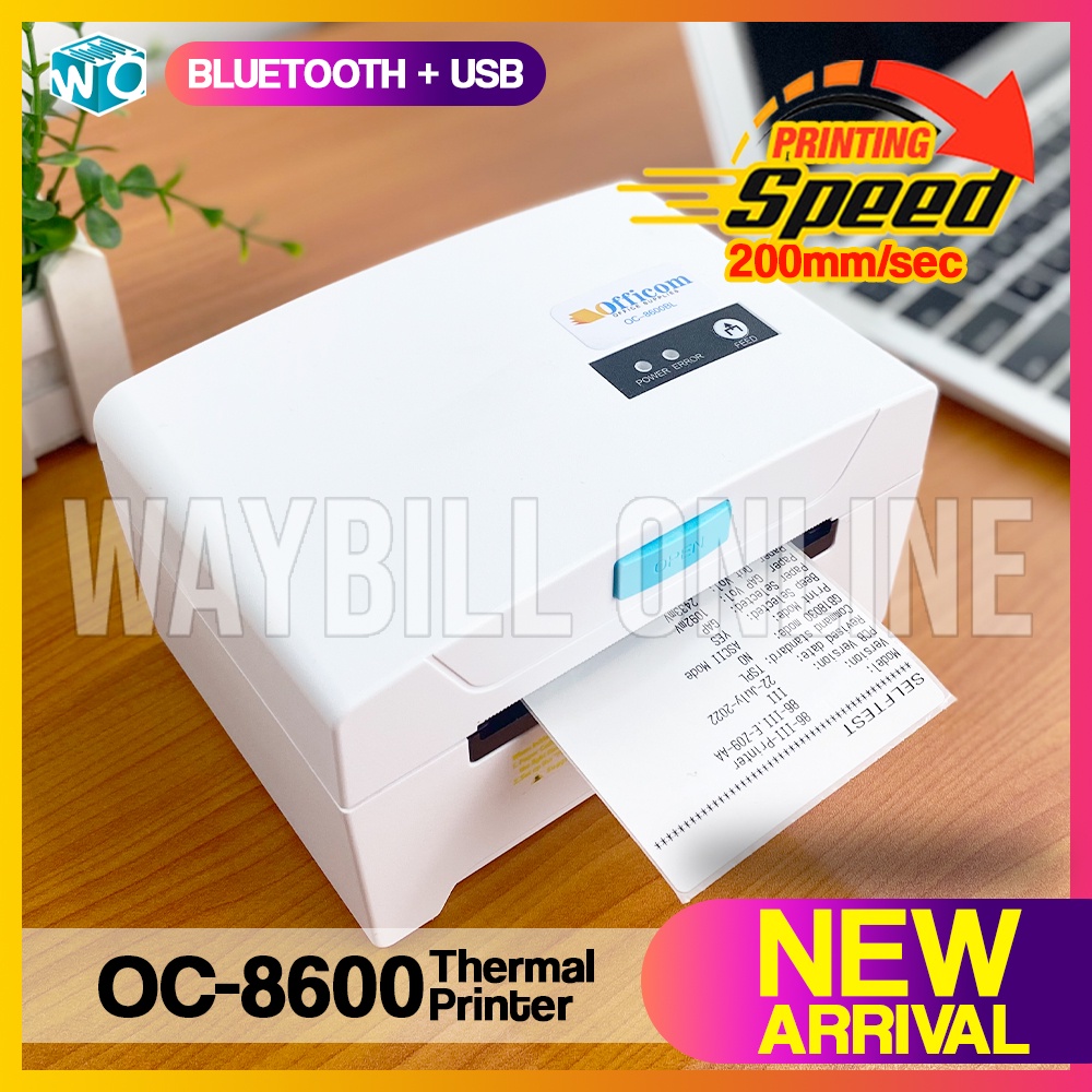 New Waybill Thermal Label Printer Oc 8600 A8 76130mm 3inch Bluetooth