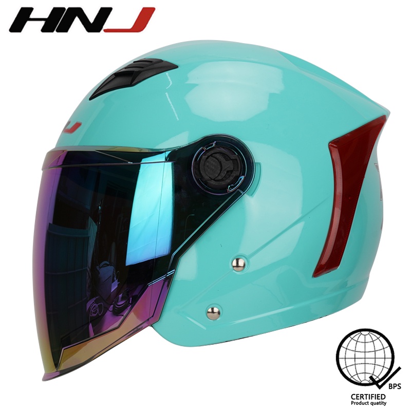 HNJ Motorcycle Helmets A4001 Half Face Motor Helmet Tinted Visor