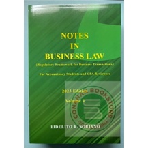 Notes in Business Law (RFBT) 2023 Volume 1 by Fidelito Soriano | Shopee ...