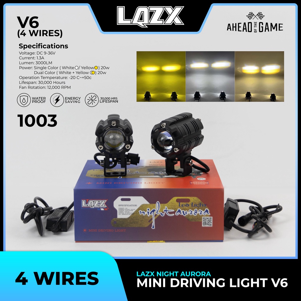 LAZX Mini Driving Light V6 1003 Shopee Philippines