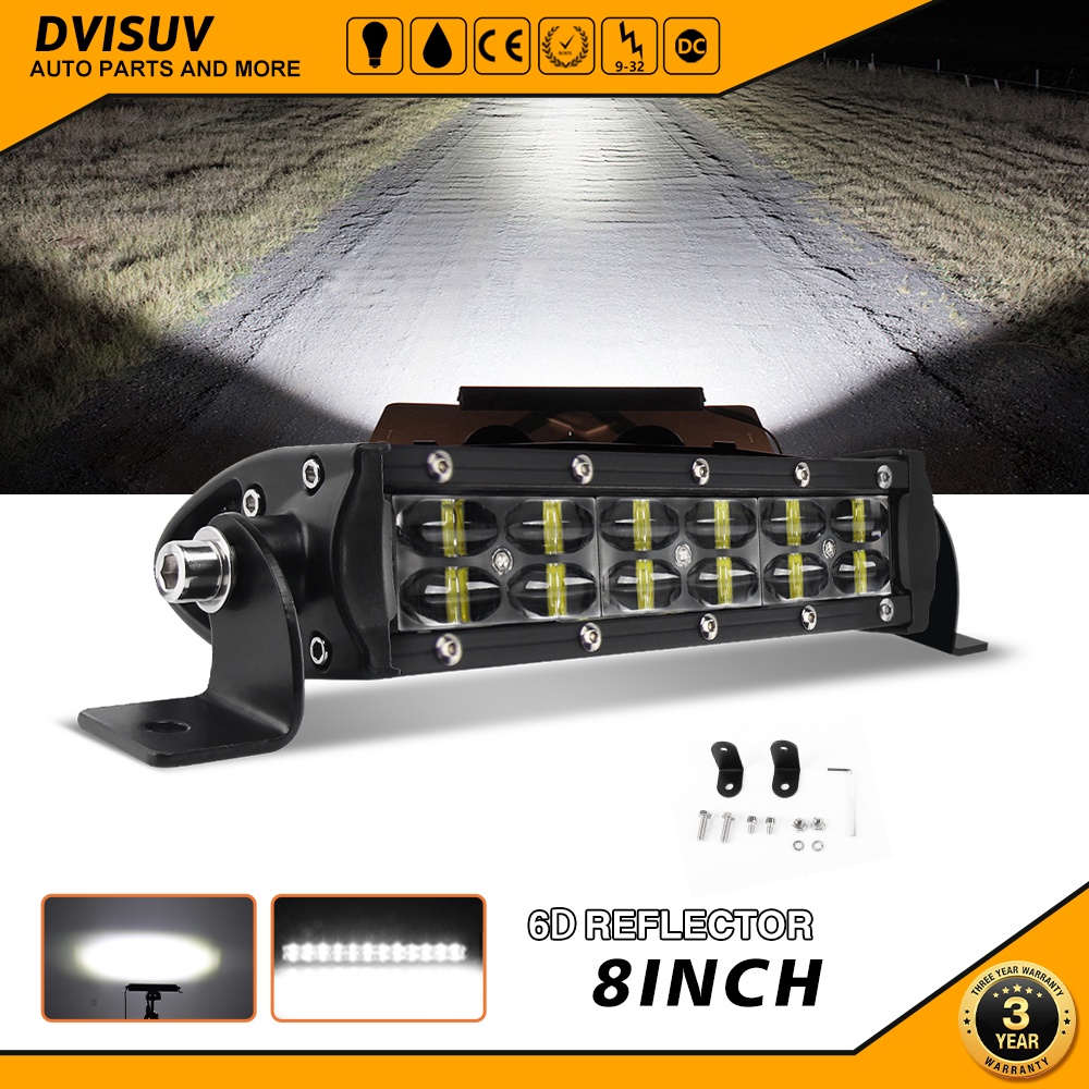 8inch Dual Row Super Bright Car Lights Offroad Lights Spot Flood Combo