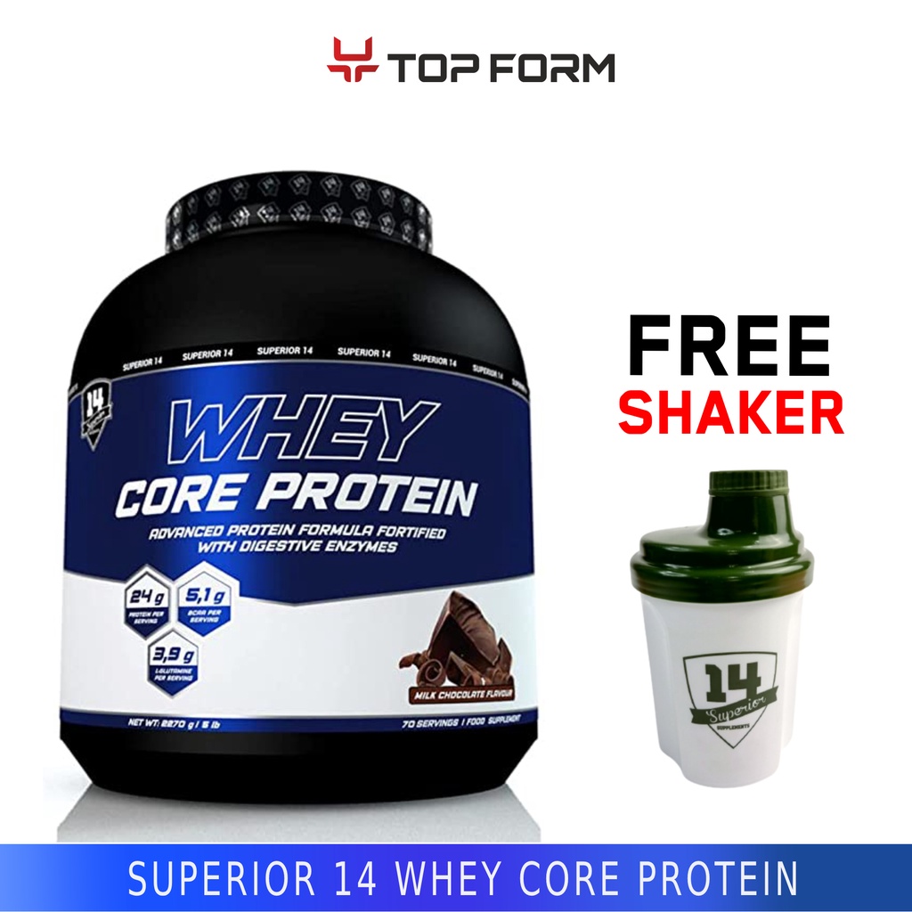 Superior 14 Whey Core Protein, 5lbs - Free Shaker 