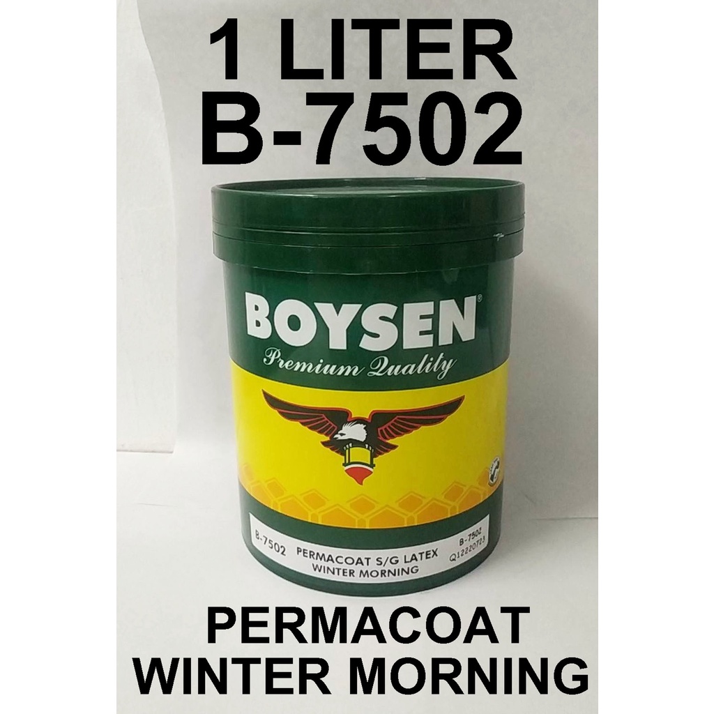 BOYSEN B-7502 PERMACOAT SEMI GLOSS LATEX WINTER MORNING 1 LITER ...