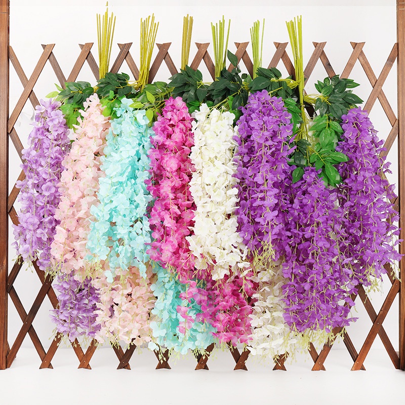 Artificial Fake Wisteria Vine Hanging Flowers Shopee Philippines