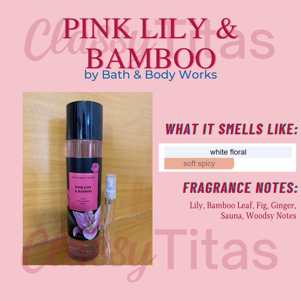 Pink lily and bamboo perfume hot sale