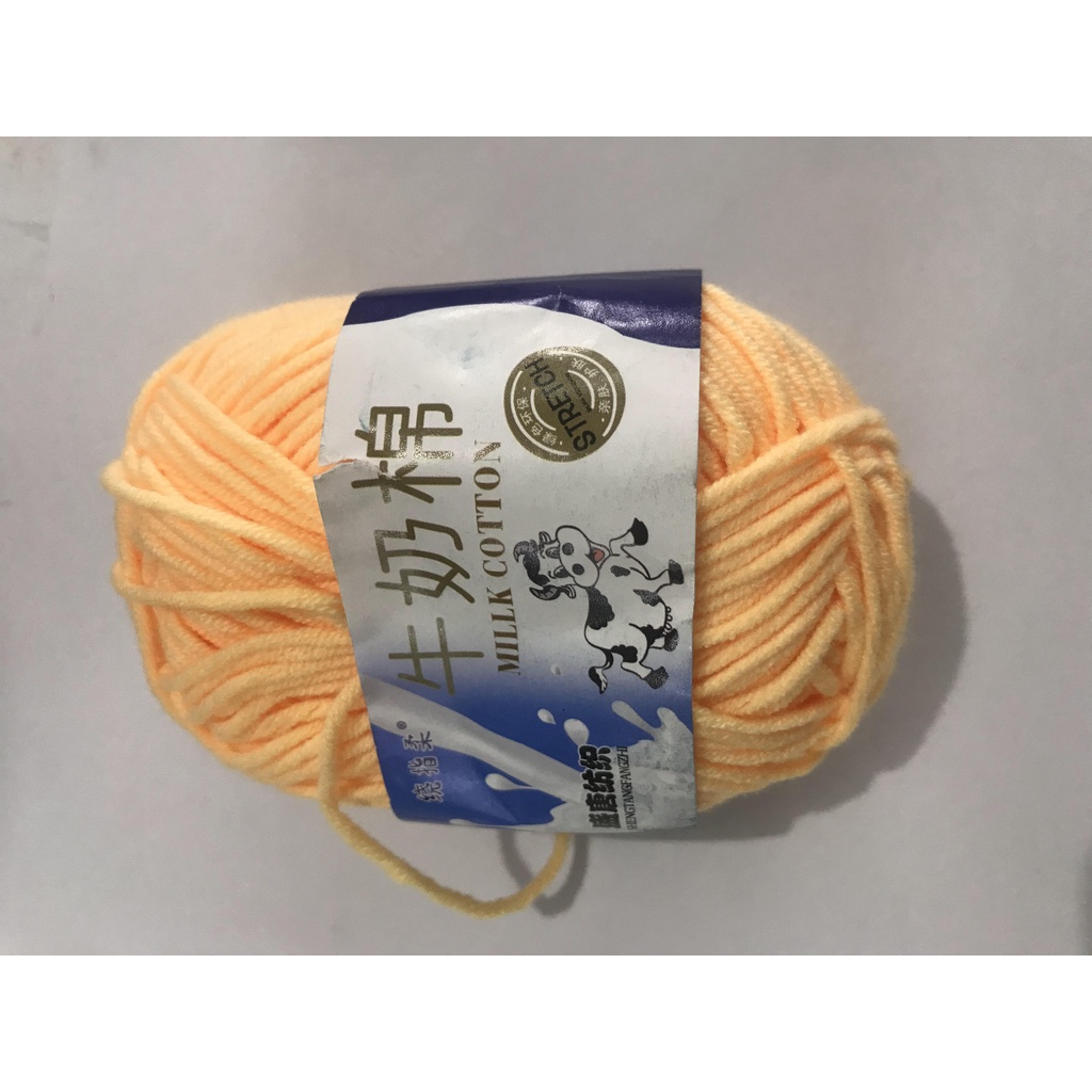 【SanPH】Milk cotton yarn 5Ply 50g Wool Knitting thread Crochet yarns for ...