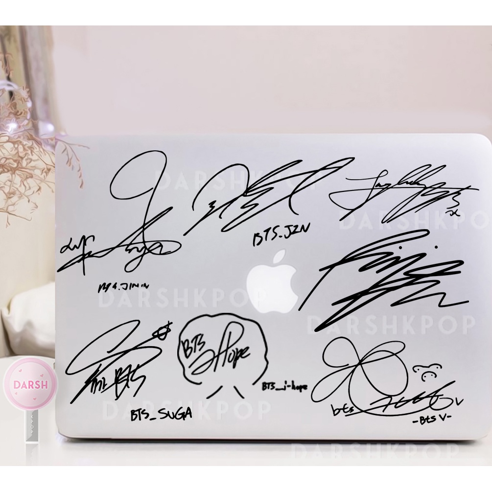 BTS Signature Waterproof Decals Car Sticker Motor Sticker | Shopee ...