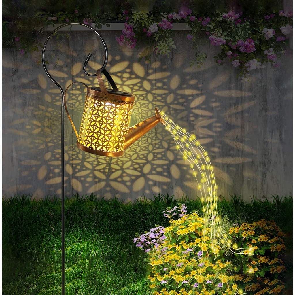 LED Solar watering can light waterproof retro kettle light courtyard ...