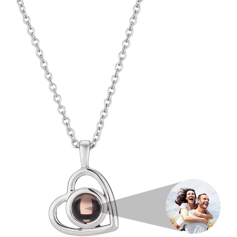 Love projection necklace with customizable photos Pendant Memorial Gift Anniversary gift