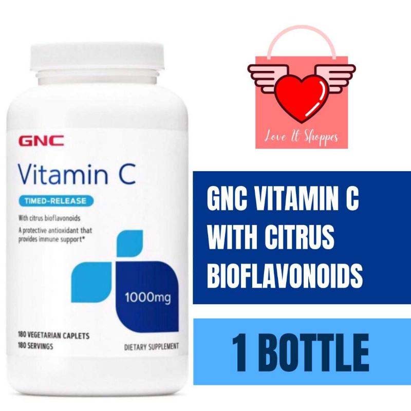 GNC Vitamin C 1000 (180 vegetarian caplets) (EXPIRED 03/2024) Shopee