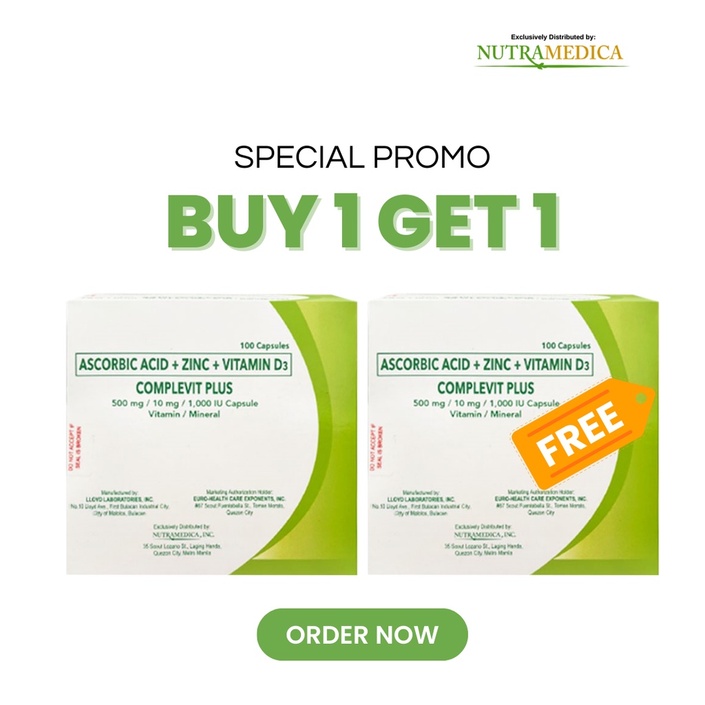 Complevit Plus Vitamin C/ Ascorbic Acid, Zinc and Vitamin D3 I