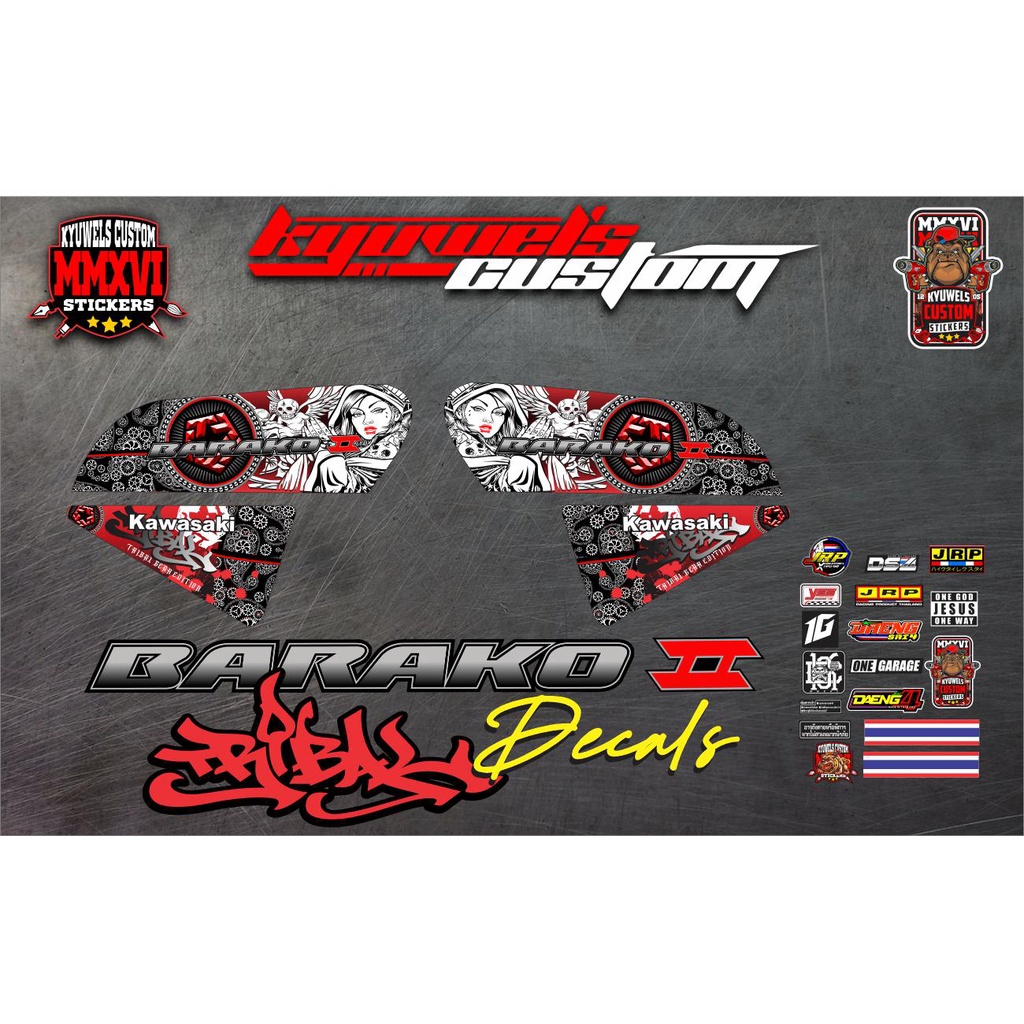 KAWASAKI BARAKO STICKER DECALS Shopee Philippines