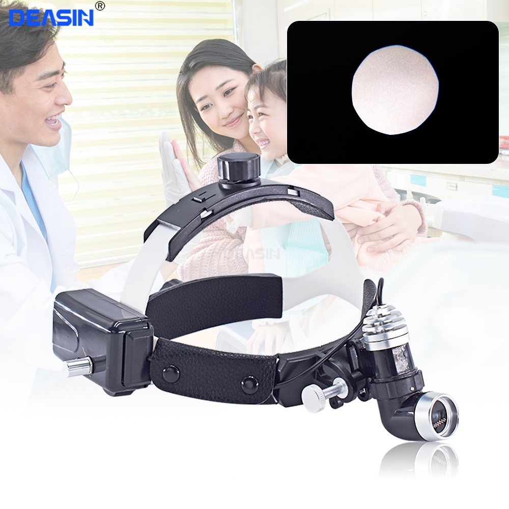 5W ENT Head Wearing Light Lamp For Binocular Loupes Brightness Spot Ajustable Dental Lab