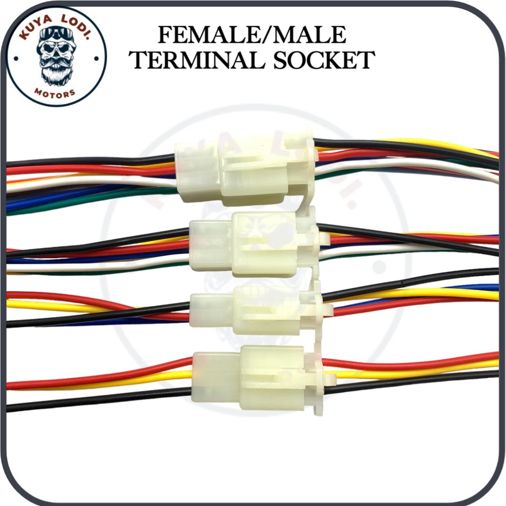 KuyaLodi Motorcycle Terminal Wire Connector Socket Male/Female ...