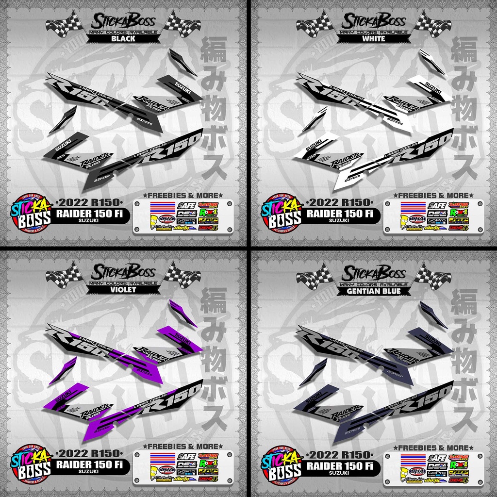 STICKER DECALS for RAIDER 150 Fi (RFI20R1) By STICKABOSS ( SOFIE ...