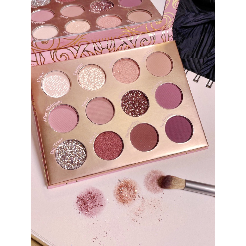 COD New Sunset beauty 12 colour exotic style eyeshadow palette | Shopee ...
