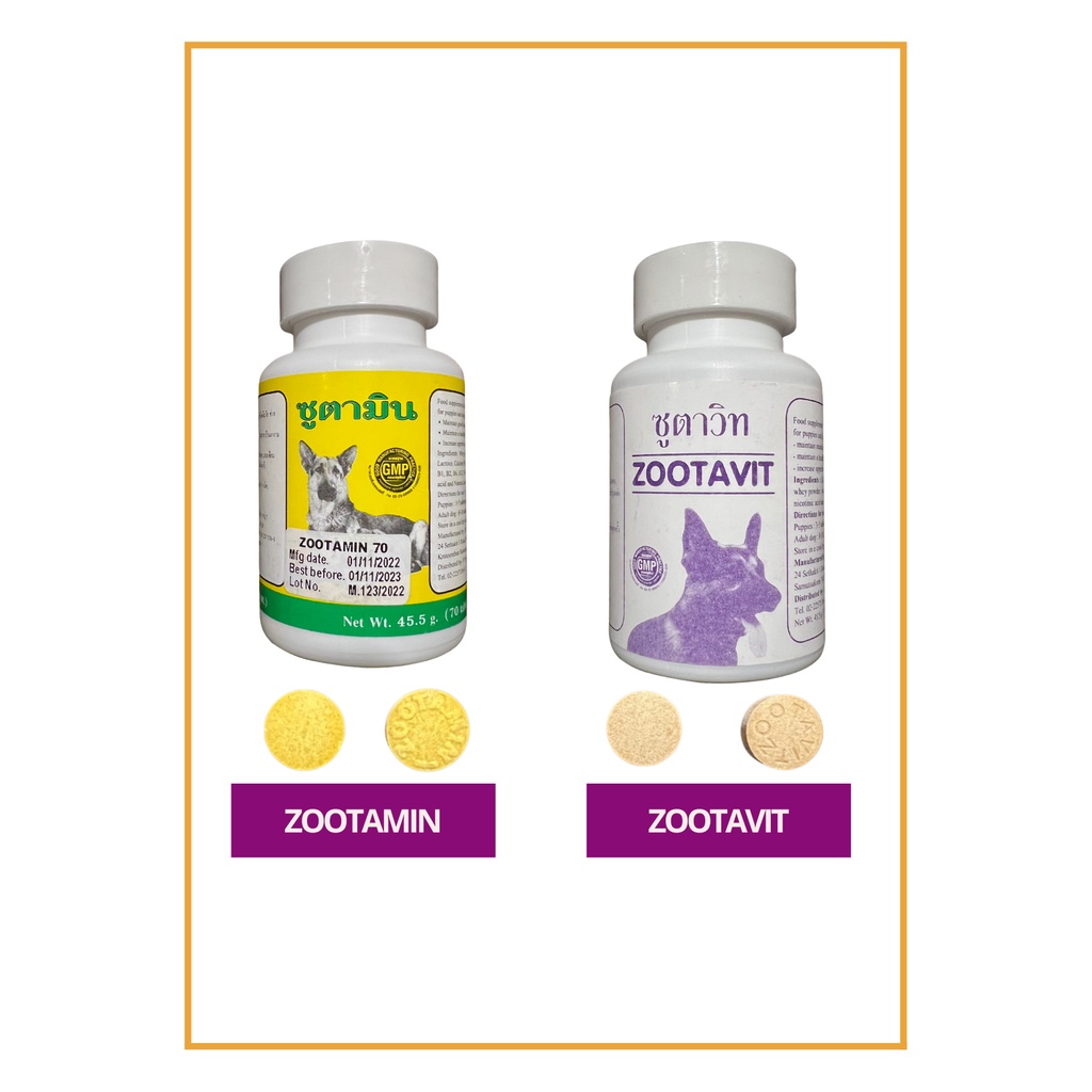 Zootavit and Zootamin Food Supplements, Calcium and Multivitamins for