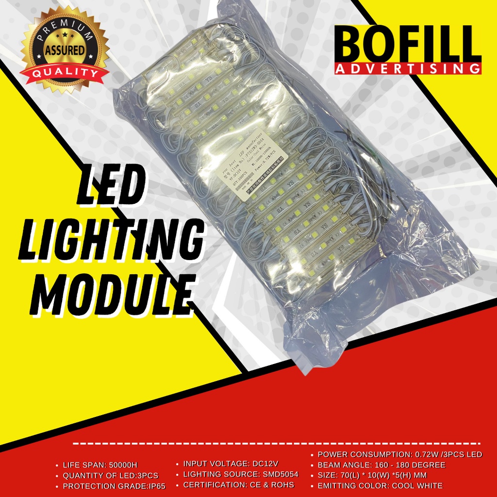 3 LED COOL WHITE LIGHTING MODULE DC 12V PERFECT FOR SIGNAGE BACKLIGHTING Shopee Philippines