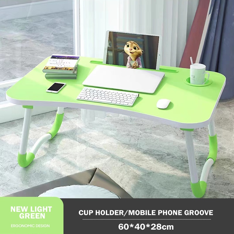 COD 60×40×28CM Foldable Wooden Computer Bed Table lazy table Laptop