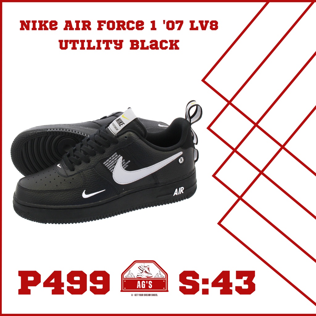 nike air force one 1 07 lv8 utility black