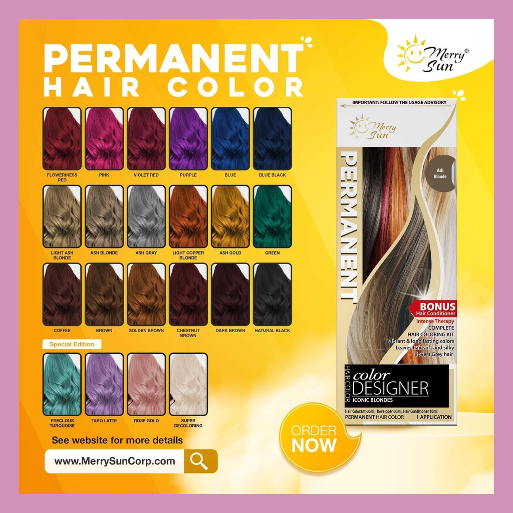 Merry Sun Permanent Hair Color Kit with Conditioner Shopee Philippines