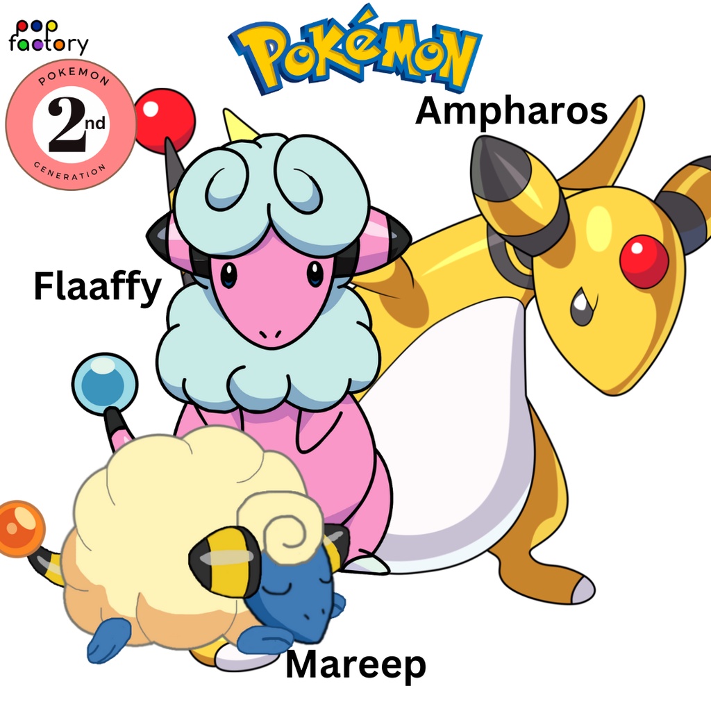 Mareep Flaaffy And Ampharos Pokemon Cards Tcg 2nd Gen Pokemon