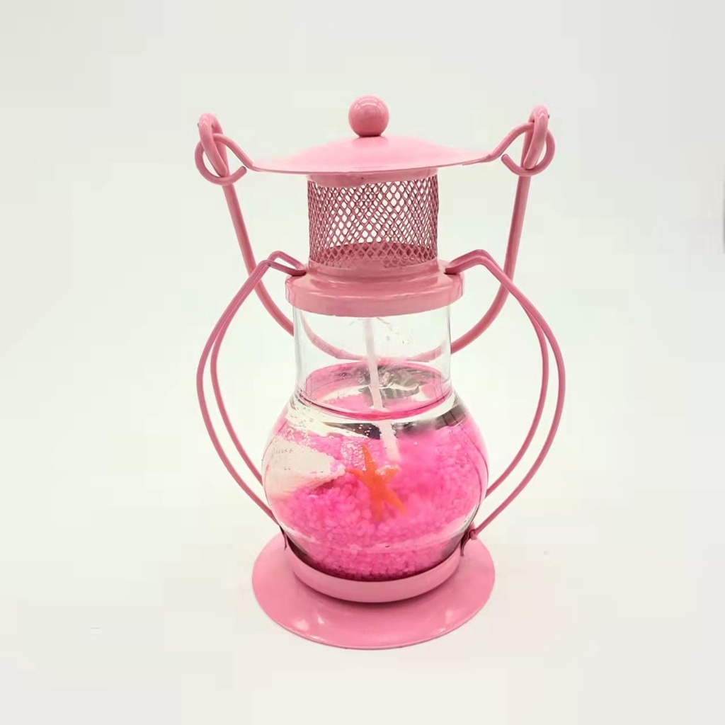 1 Pc pink Colored Seashell Gel Candle Favor Lantern Design Beach