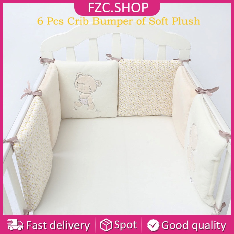 Infant Crib Bumper Bed Protector Baby Kids Cotton Cot Nursery bedding 6