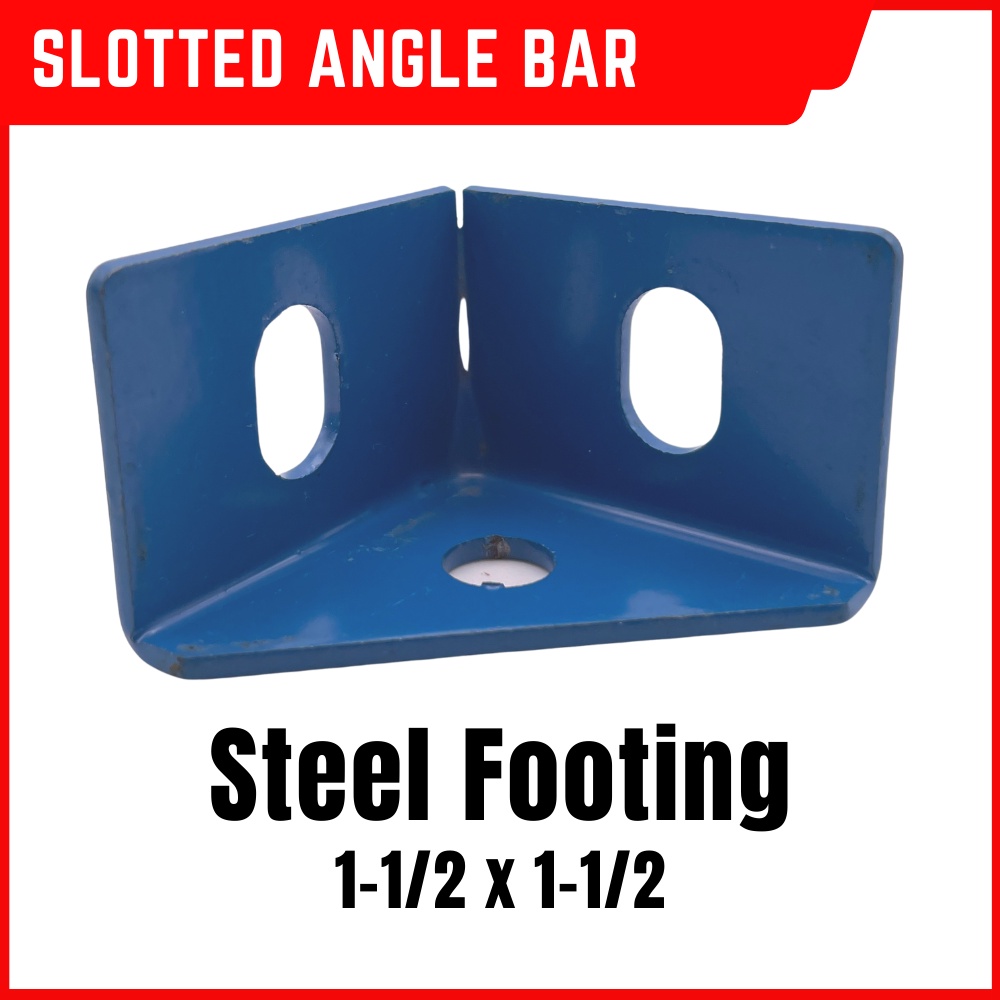 4pcs Slotted Angle Bar Steel Footing 11/2" x 11/2" (SABSF1124pcs