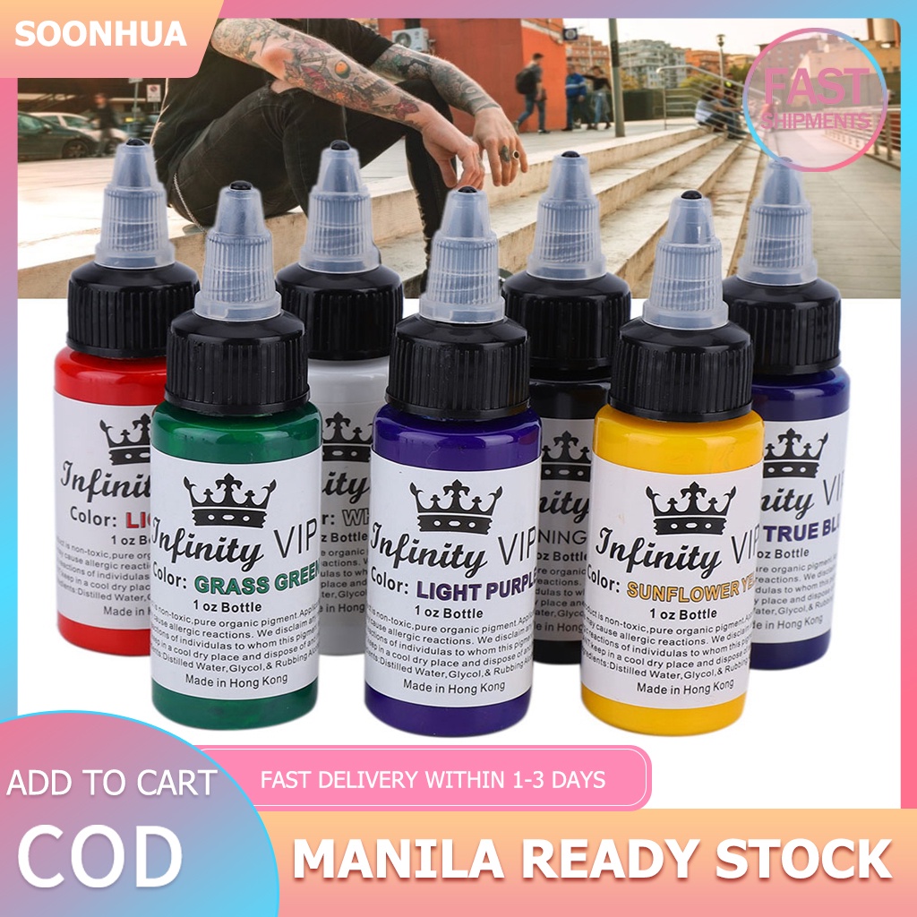 Ready Stock 616 Colors Semipermanent Tattoo Inks Set Longlasting