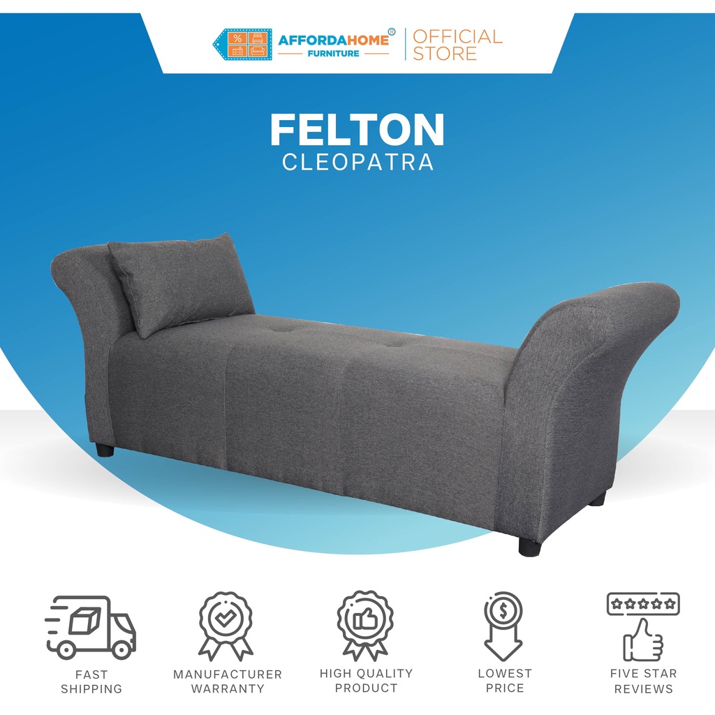 Affordahome Furniture Felton Cleopatra Chaise Sofa Bed Divan Couch