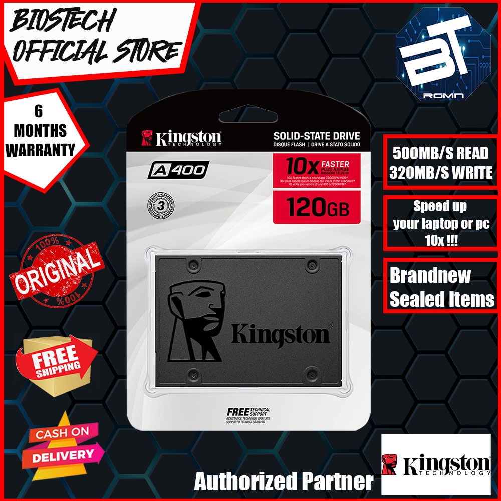 Kingston SSD 120GB SA400 BRANDNEW w/ WARRANTY Shopee Philippines