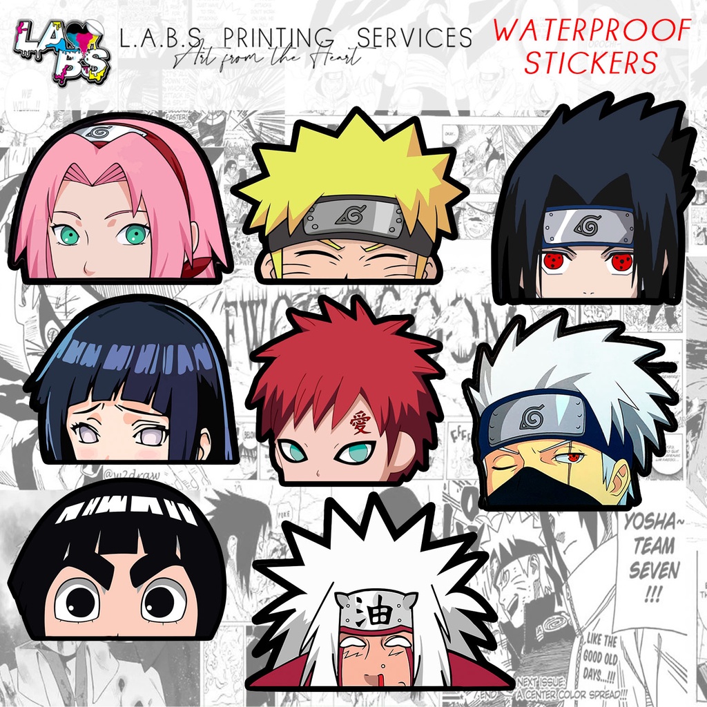 NARUTO PEEKER STICKER WATERPROOF | Shopee Philippines