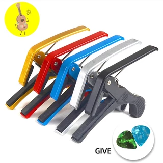 Cheap Guitar Capo 6 String Acoustic Classic Electric Guitar Bass Accessories  Metal Capotraste Guitarra Finger Bone