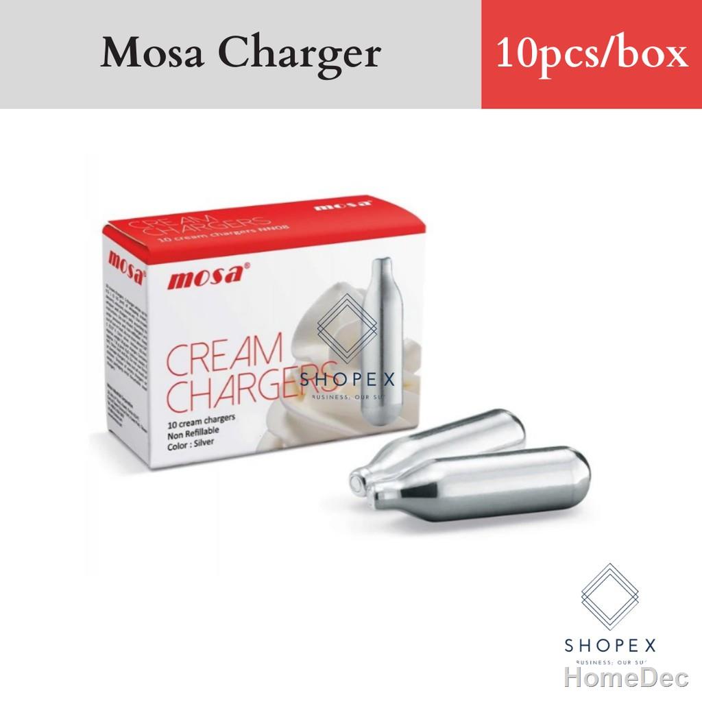 Mosa Cream Charger / HO Cream Charger [10 Charges/ Box] for Whip Cream