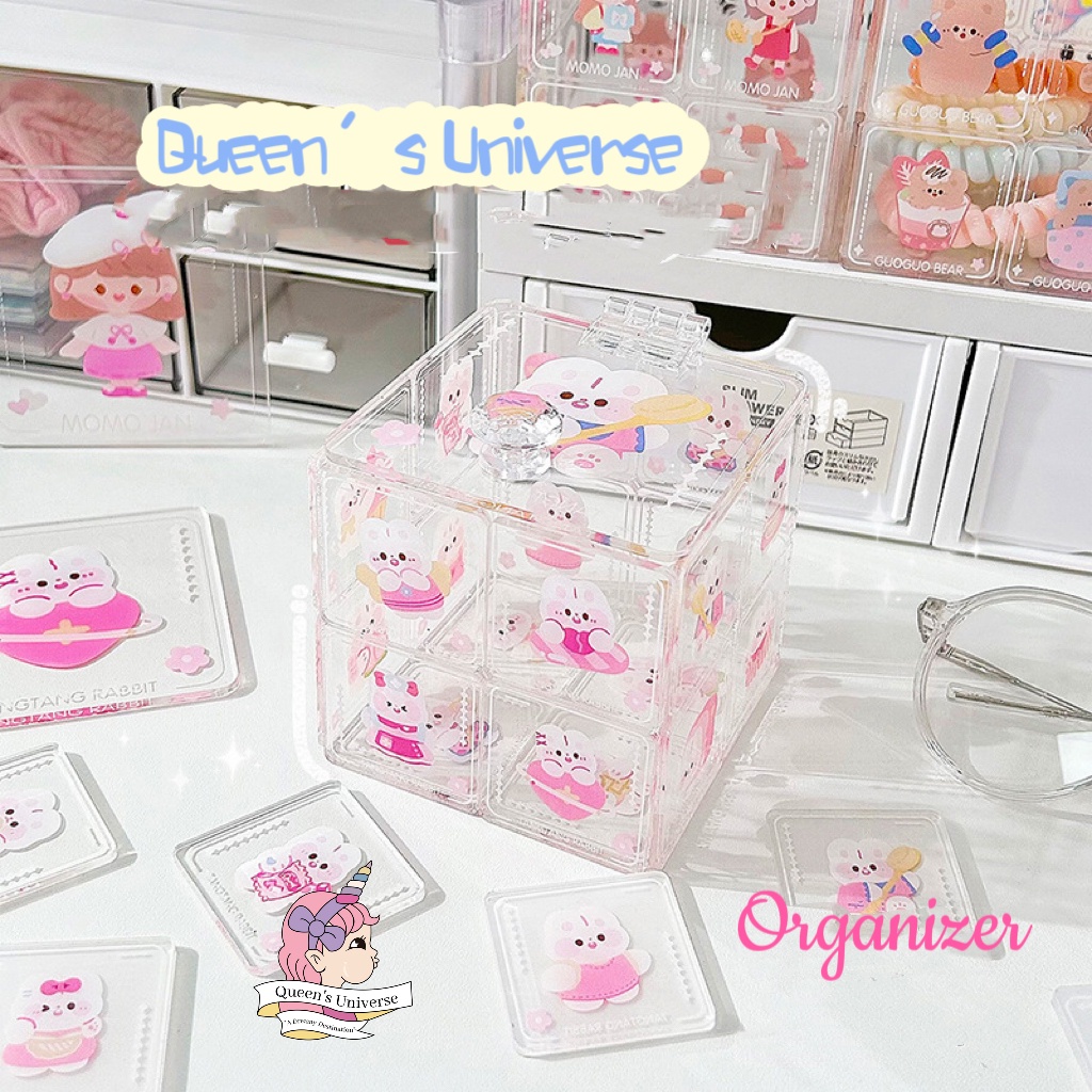 FREE ACCESSORIES! DIY Acrylic Cube Cute Print Designs Organizing Box ...